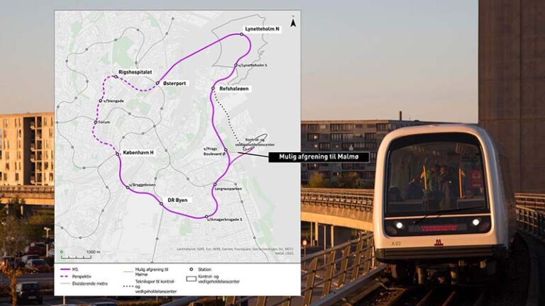 København ønsker at investere i det større alternativ til udvidelsen af metroen – hvilket gør det muligt at udbygge en Øresundsmetro til Malmø